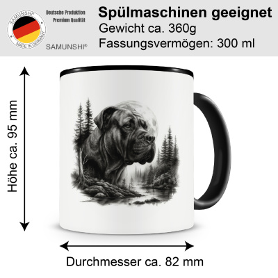 Tasse mit dem Motiv Dogo Canario im Wald - Ansicht 2