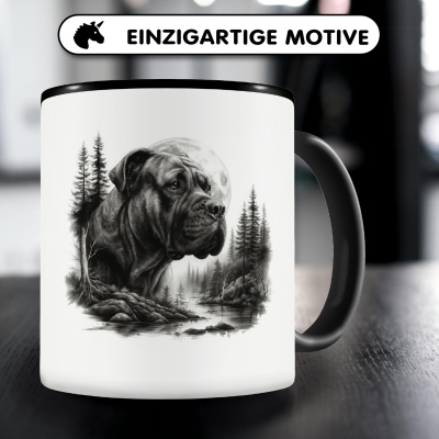 Tasse mit dem Motiv Dogo Canario im Wald - Ansicht 3