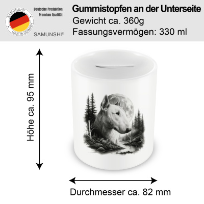 Spardose mit dem Motiv Bullterrier im Wald - Ansicht 2