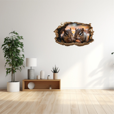 Buntes Wandtattoo 