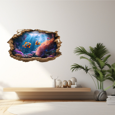 Buntes Wandtattoo 