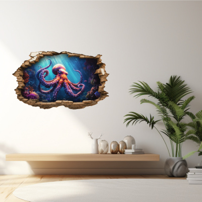 Buntes Wandtattoo 