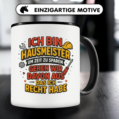 Tasse mit dem Motiv Hausmeister haben Recht - Ansicht 3