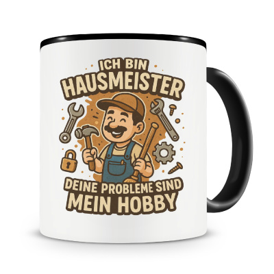 Tasse mit dem Motiv Hausmeister deine Probleme