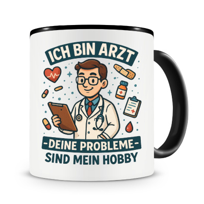 Tasse mit dem Motiv Arzt deine Probleme sind