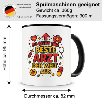 Tasse mit dem Motiv Der beste Arzt der Welt - Ansicht 2