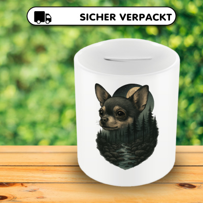 Spardose mit dem Motiv Chihuahua im Mondlicht - Ansicht 4