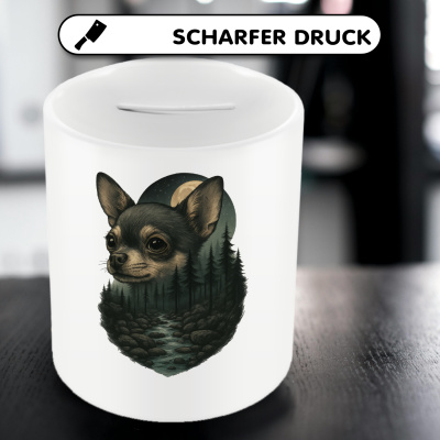 Spardose mit dem Motiv Chihuahua im Mondlicht - Ansicht 5