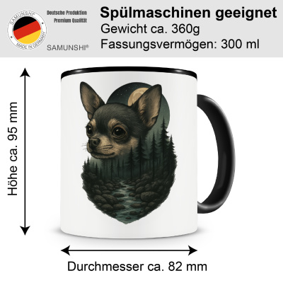 Tasse mit dem Motiv Chihuahua im Mondlicht - Ansicht 2