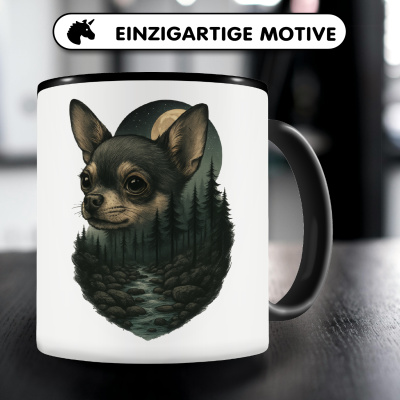 Tasse mit dem Motiv Chihuahua im Mondlicht - Ansicht 3
