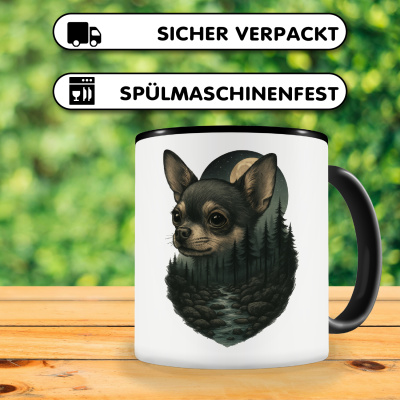 Tasse mit dem Motiv Chihuahua im Mondlicht - Ansicht 4