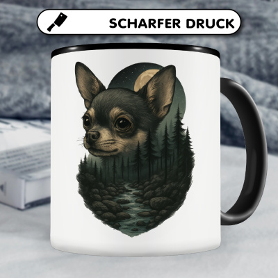 Tasse mit dem Motiv Chihuahua im Mondlicht - Ansicht 5