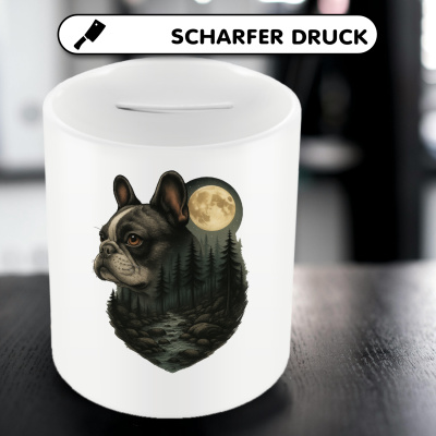 Spardose mit dem Motiv Franzsische Bulldogge im Mondlicht - Ansicht 5