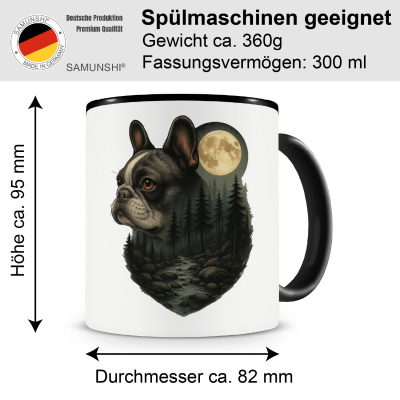 Tasse mit dem Motiv Franzsische Bulldogge im Mondlicht - Ansicht 2