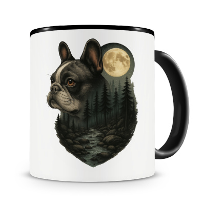 Tasse mit dem Motiv Franzsische Bulldogge im Mondlicht