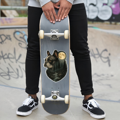 Franzsische Bulldogge im Wald Aufkleber Bunt - Ansicht 6