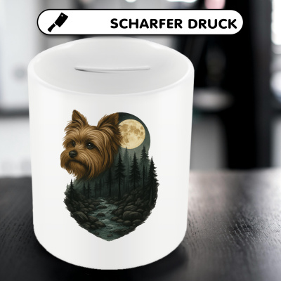 Spardose mit dem Motiv Yorkshire Terrier im Mondlicht - Ansicht 5