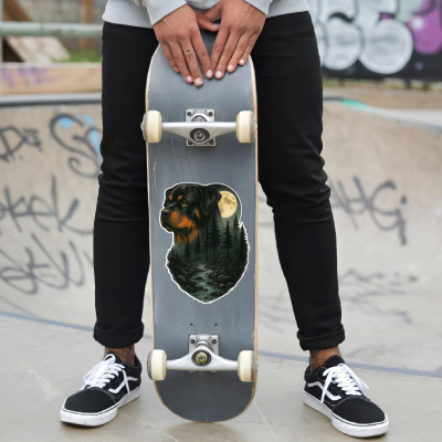 Rottweiler im Wald Aufkleber Bunt - Ansicht 6