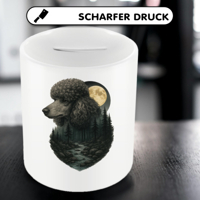 Spardose mit dem Motiv Pudel im Mondlicht - Ansicht 5