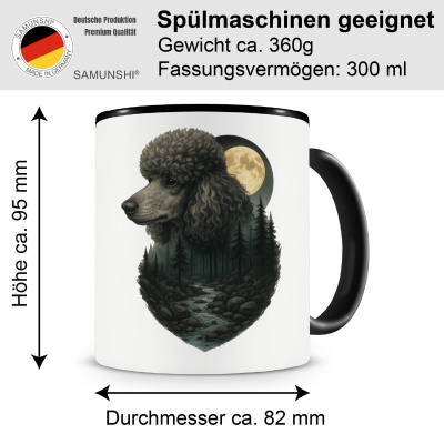 Tasse mit dem Motiv Pudel im Mondlicht - Ansicht 2