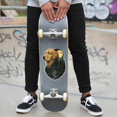 Golden Retriever im Wald Aufkleber Bunt - Ansicht 6