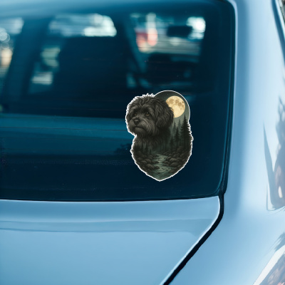 Bolonka Zwetna im Wald Aufkleber Bunt - Ansicht 3