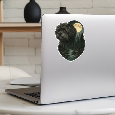 Bolonka Zwetna im Wald Aufkleber Bunt - Ansicht 5