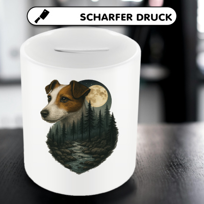 Spardose mit dem Motiv Jack Russell Terrier im Mondlicht - Ansicht 5