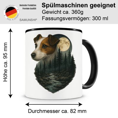 Tasse mit dem Motiv Jack Russell Terrier im Mondlicht - Ansicht 2