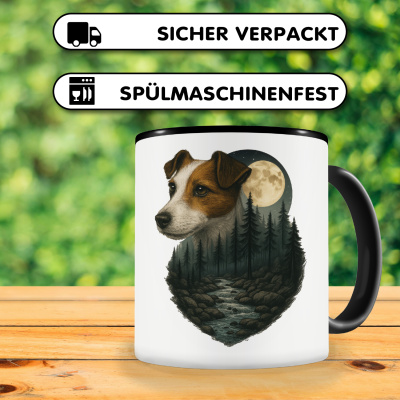 Tasse mit dem Motiv Jack Russell Terrier im Mondlicht - Ansicht 4