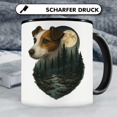 Tasse mit dem Motiv Jack Russell Terrier im Mondlicht - Ansicht 5