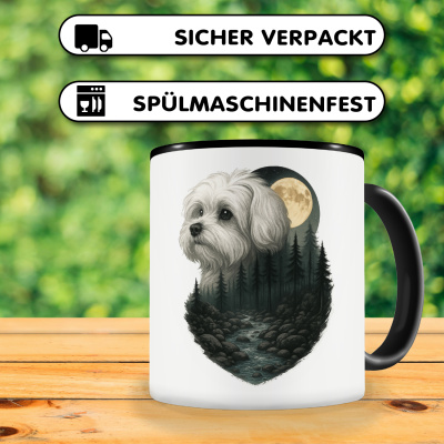 Tasse mit dem Motiv Malteser im Mondlicht - Ansicht 4