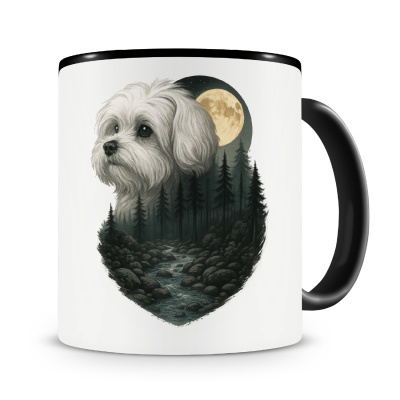Tasse mit dem Motiv Malteser im Mondlicht