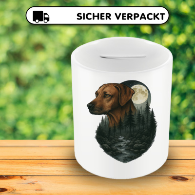 Spardose mit dem Motiv Rhodesian Ridgeback im Mondlicht - Ansicht 4