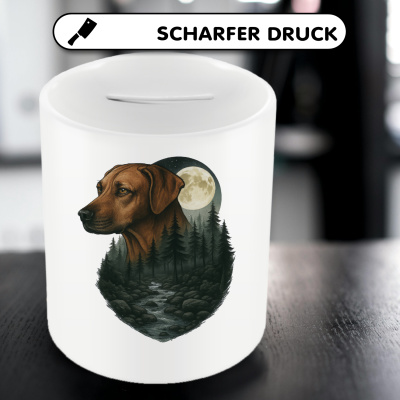 Spardose mit dem Motiv Rhodesian Ridgeback im Mondlicht - Ansicht 5