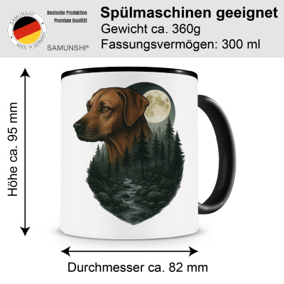 Tasse mit dem Motiv Rhodesian Ridgeback im Mondlicht - Ansicht 2