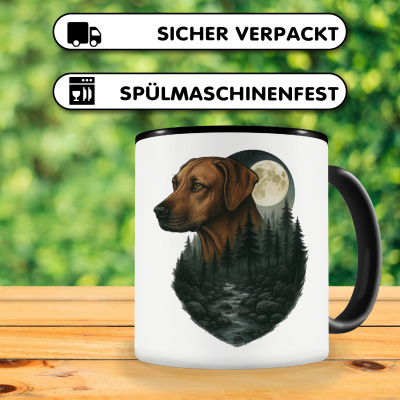 Tasse mit dem Motiv Rhodesian Ridgeback im Mondlicht - Ansicht 4