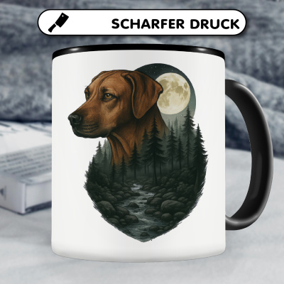 Tasse mit dem Motiv Rhodesian Ridgeback im Mondlicht - Ansicht 5