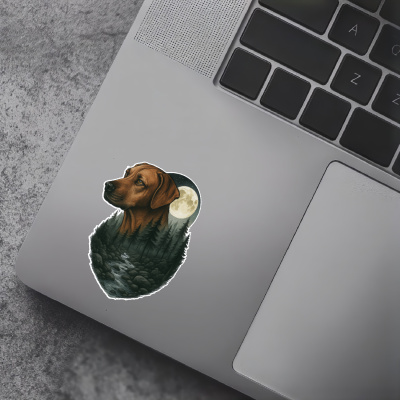 Rhodesian Ridgeback im Wald Aufkleber Bunt - Ansicht 7