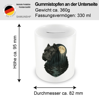 Spardose mit dem Motiv Cane Corso im Mondlicht - Ansicht 2