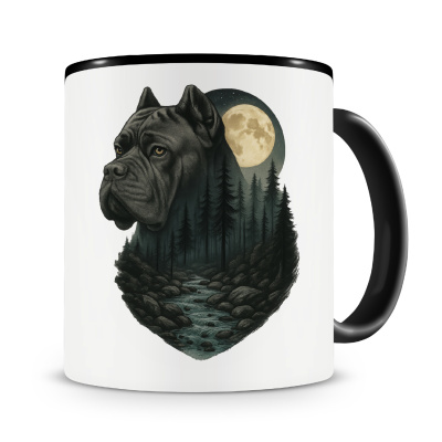 Tasse mit dem Motiv Cane Corso im Mondlicht