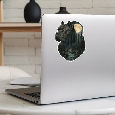 Cane Corso im Wald Aufkleber Bunt - Ansicht 5