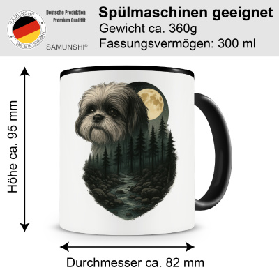 Tasse mit dem Motiv Shih-Tzu im Mondlicht - Ansicht 2