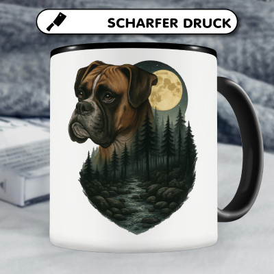 Tasse mit dem Motiv Boxer im Mondlicht - Ansicht 5