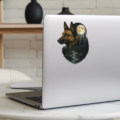 Malinois im Wald Aufkleber Bunt - Ansicht 5