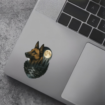 Malinois im Wald Aufkleber Bunt - Ansicht 7