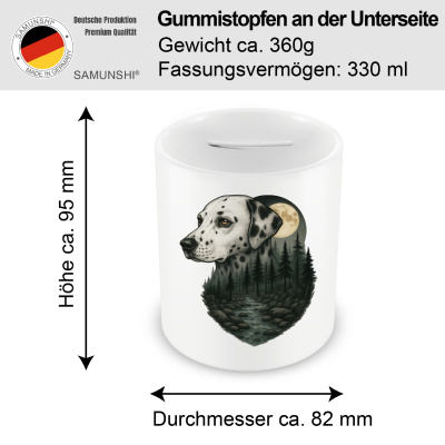 Spardose mit dem Motiv Dalmatiner im Mondlicht - Ansicht 2