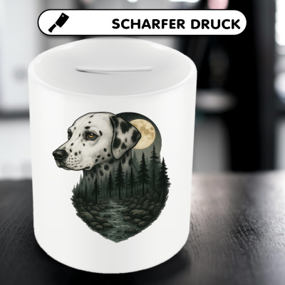 Spardose mit dem Motiv Dalmatiner im Mondlicht - Ansicht 5