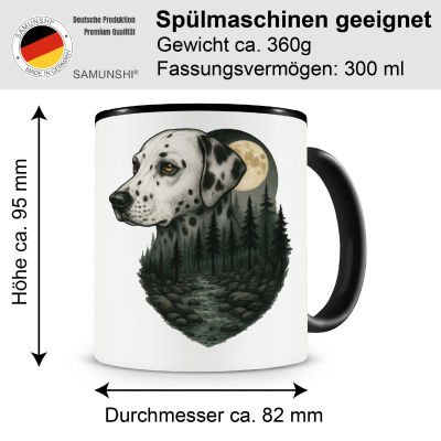 Tasse mit dem Motiv Dalmatiner im Mondlicht - Ansicht 2