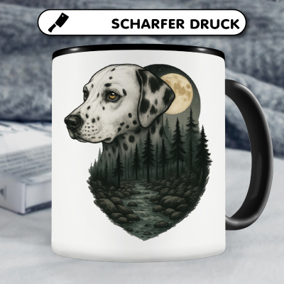 Tasse mit dem Motiv Dalmatiner im Mondlicht - Ansicht 5
